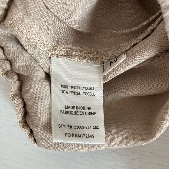 Cloth & Stone Anthropologie Womens Beige Joggers Pants Sz Medium Pockets Tencel - Picture 11 of 11